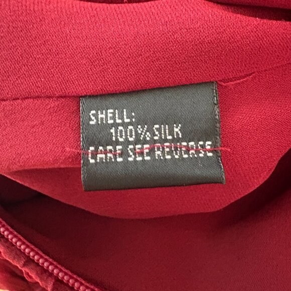 EUC 100% Silk Carmen Marc Valvo Red Sleeveless Top Corset - Like Detail Size 8 - Picture 8 of 11